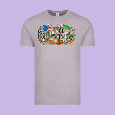 Baseball Brother Vintage Tee Designed By Cowhidedigitalart