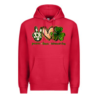 Cardinal peace love st.patrick's day Premium Hoodie - Jasminsmagicworld