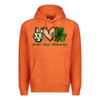 Carrot peace love st.patrick's day Premium Hoodie - Jasminsmagicworld
