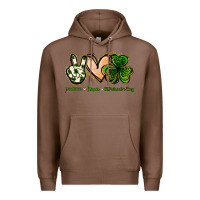 Chestnut peace love st.patrick's day Premium Hoodie - Jasminsmagicworld