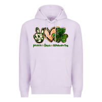 Lilac peace love st.patrick's day Premium Hoodie - Jasminsmagicworld