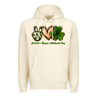 Sandshell peace love st.patrick's day Premium Hoodie - Jasminsmagicworld