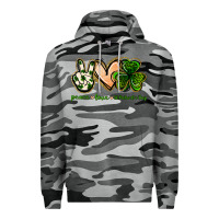 Slate Camo peace love st.patrick's day Premium Hoodie - Jasminsmagicworld