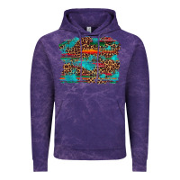 Cloud Purple western serape leopard turquoise  background Vintage Hoodie - Artiststas