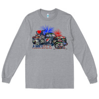 Heather Grey america Long Sleeve Tee - SublimationCraftShop