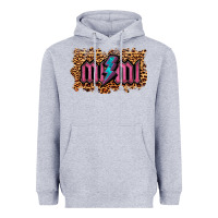 Heather Grey Leopard Mimi Lightning Heavyweight Hoodie - RanaPortraitStore