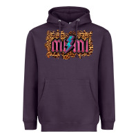 Plum Leopard Mimi Lightning Heavyweight Hoodie - RanaPortraitStore