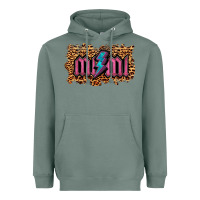 Sage Leopard Mimi Lightning Heavyweight Hoodie - RanaPortraitStore