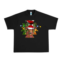 Black longhorn Aztec Christmas Urban Heavy Tee - CowhideDigitalArt