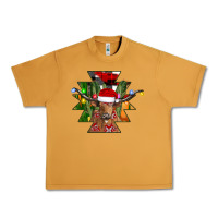 Peanut Butter longhorn Aztec Christmas Urban Heavy Tee - CowhideDigitalArt