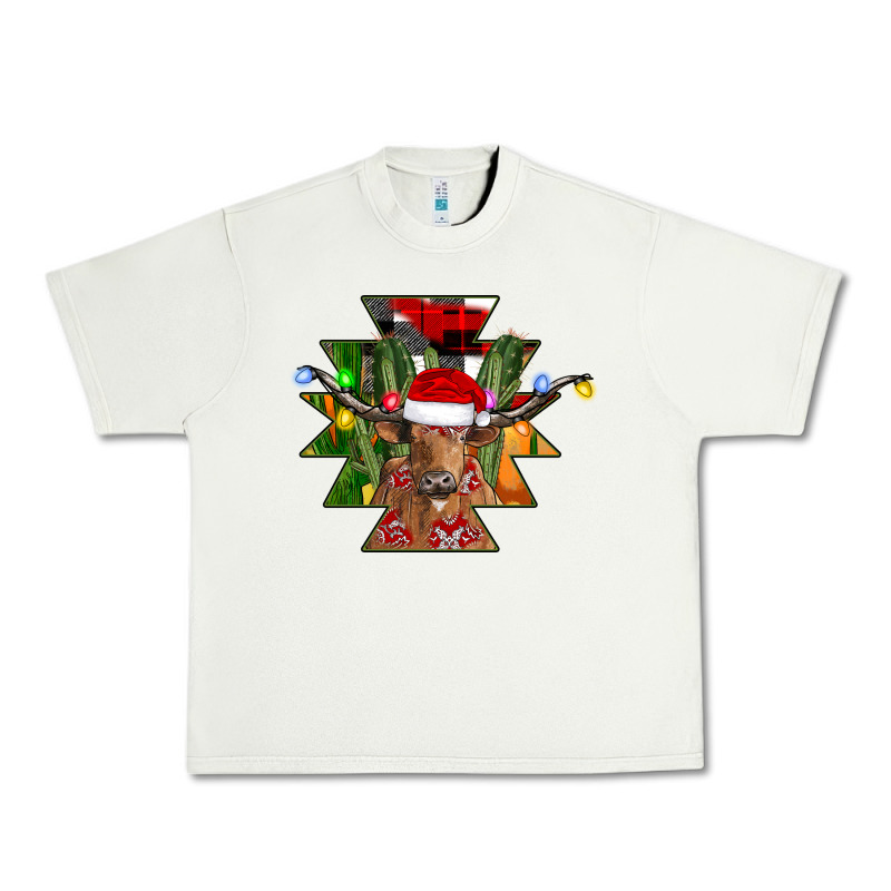 Longhorn Aztec Christmas Urban Heavy Tee by CowhideDigitalArt | Teevron