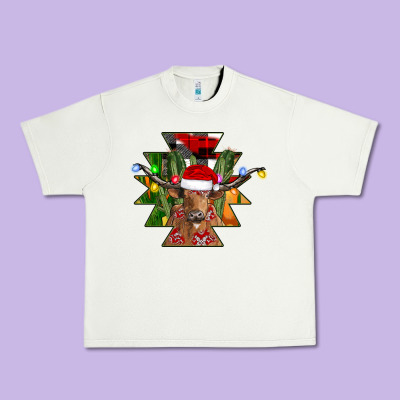 Longhorn Aztec Christmas Urban Heavy Tee Designed By Cowhidedigitalart
