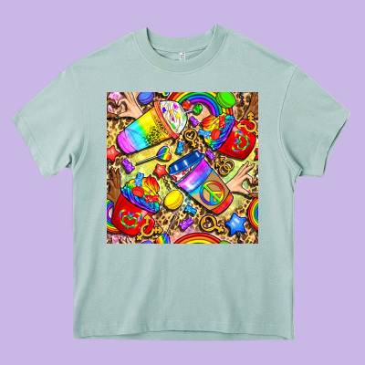 Lgbtq Pride Coffee Cups With Leopard Seamless Pattern Bbs Heavy Core Tee Designed By Bundleandbundleshop