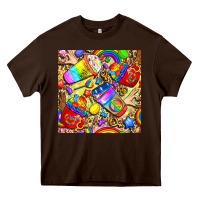 Chocolate Brown lgbtq pride coffee cups with leopard seamless pattern bbs Heavy Core Tee - BundleAndBundleShop