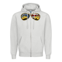 Dove Grey Bus Driver Sunglasses Zipper Hoodie - Jasminsmagicworld