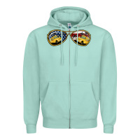 Seafoam Bus Driver Sunglasses Zipper Hoodie - Jasminsmagicworld
