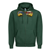 Sports Green Bus Driver Sunglasses Zipper Hoodie - Jasminsmagicworld