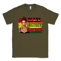 Army Green black history month black girl Classic Tee - FaDigitalArtStudio