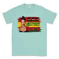 Seafoam black history month black girl Classic Tee - FaDigitalArtStudio