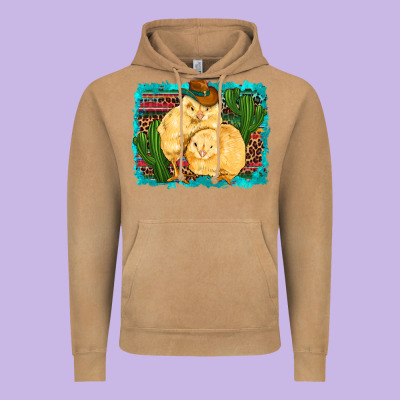 Western Cowboy Chicks Cactus Coop Animals  Leopard Serape Turquoise Vintage Hoodie Designed By Artiststas