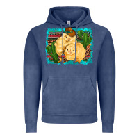 Vintage Denim western cowboy chicks cactus coop animals  leopard serape turquoise Vintage Hoodie - Artiststas