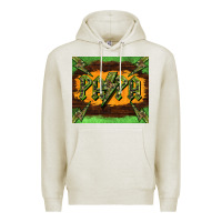 Oatmeal Heather papa  lightning camouflage Premium Hoodie - BarkalooDesign