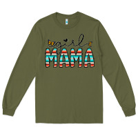 Army Green girl mama Long Sleeve Tee - CowhideDigitalArt