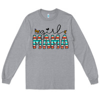 Heather Grey girl mama Long Sleeve Tee - CowhideDigitalArt