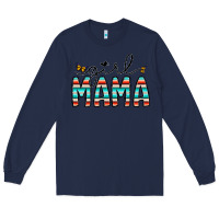 Navy girl mama Long Sleeve Tee - CowhideDigitalArt
