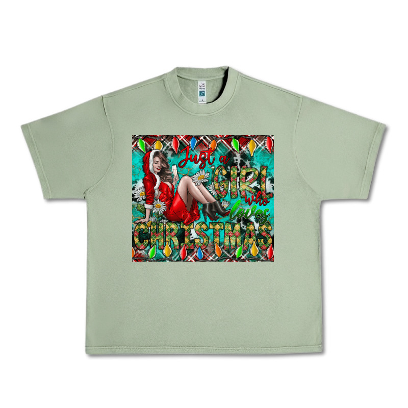 Just A Girl Who Loves Christmas Urban Heavy Tee by CowhideDigitalArt | Teevron