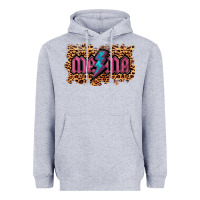 Heather Grey Leopard Mama Lightning Heavyweight Hoodie - RanaPortraitStore