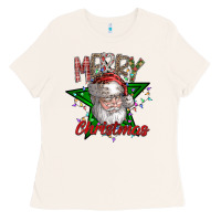 Bone festive santa claus greeting Ladies Tee - CowhideDigitalArt