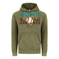 Vintage Olive western leopard serape wooden sunflowers  turquoise glitter mom baseba Vintage Hoodie - Artiststas