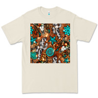 Bone western gemstone aztec seamless pattern Premium Tee - BundleAndBundleShop
