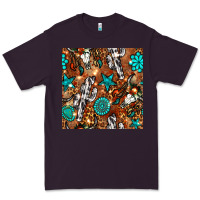 Plum western gemstone aztec seamless pattern Premium Tee - BundleAndBundleShop