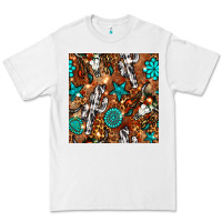 White western gemstone aztec seamless pattern Premium Tee - BundleAndBundleShop