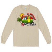 Mushroom summer camping Long Sleeve Tee - CowhideDigitalArt