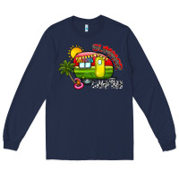 Navy summer camping Long Sleeve Tee - CowhideDigitalArt
