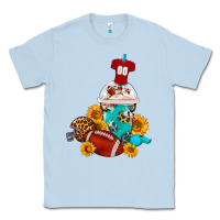 Dusty Blue Football Frappe Coffee Classic Tee - FaDigitalArtStudio
