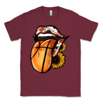 Burgundy Basketball Tongue Classic Tee - Jasminsmagicworld
