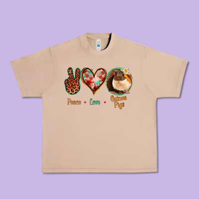 Peace Love Guinea Pigs Urban Heavy Tee Designed By Jasminsmagicworld