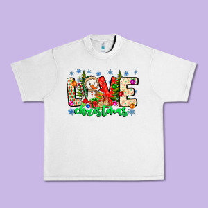 Love Christmas Urban Heavy Tee Designed By Cowhidedigitalart