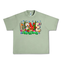 Oil Green love Christmas Urban Heavy Tee - CowhideDigitalArt