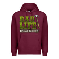 Burgundy dad lıfe totally naıled it Premium Hoodie - BarkalooDesign