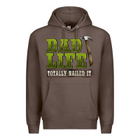 Coffee dad lıfe totally naıled it Premium Hoodie - BarkalooDesign