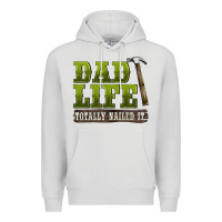 Dove Grey dad lıfe totally naıled it Premium Hoodie - BarkalooDesign
