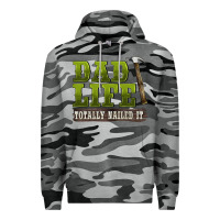 Slate Camo dad lıfe totally naıled it Premium Hoodie - BarkalooDesign