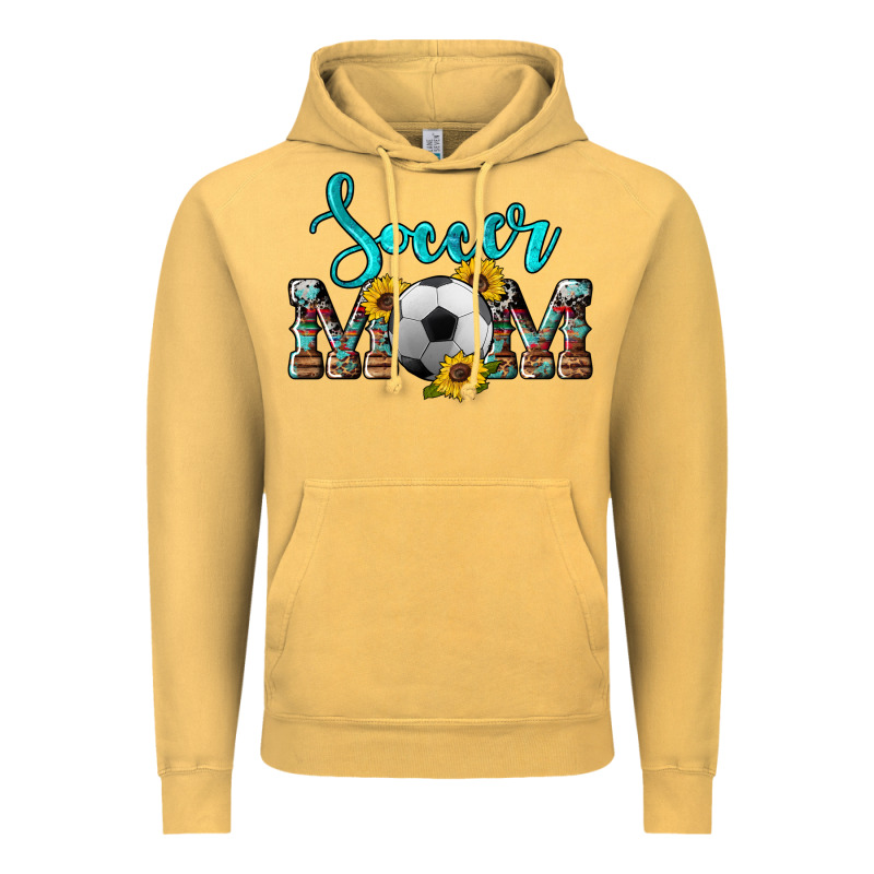 Western Leopard Cowhide Sunflowers  Glitter Mom Soccer Vintage Hoodie by Artiststas | Teevron