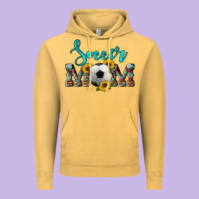 Western Leopard Cowhide Sunflowers  Glitter Mom Soccer Vintage Hoodie Designed By Artiststas