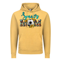 Vintage Mustard western leopard cowhide sunflowers  glitter mom soccer Vintage Hoodie - Artiststas